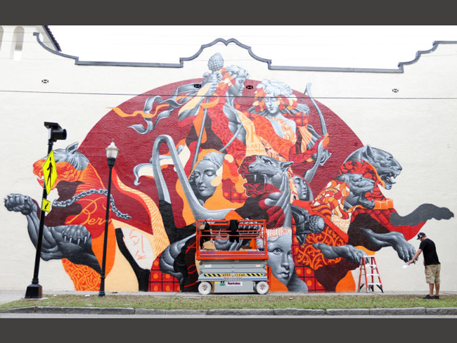 Bern’s Steak House Mural by Tristan Eaton