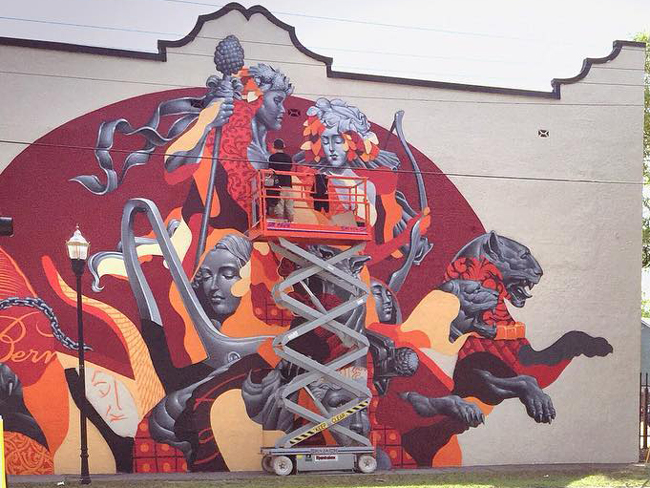 Bern’s Steak House Mural by Tristan Eaton