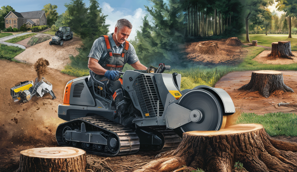 Track Drive Stump Grinder