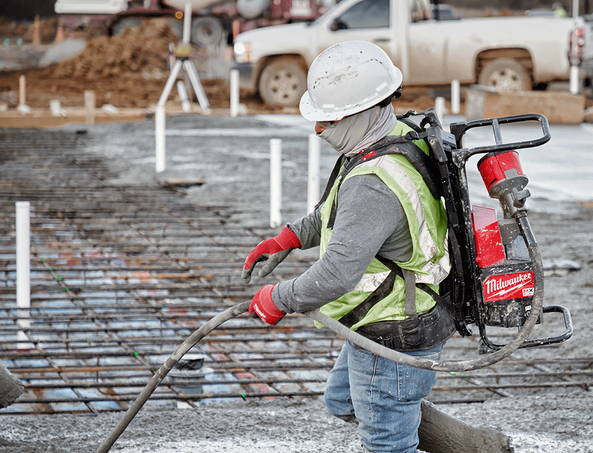 Backpack concrete vibrators